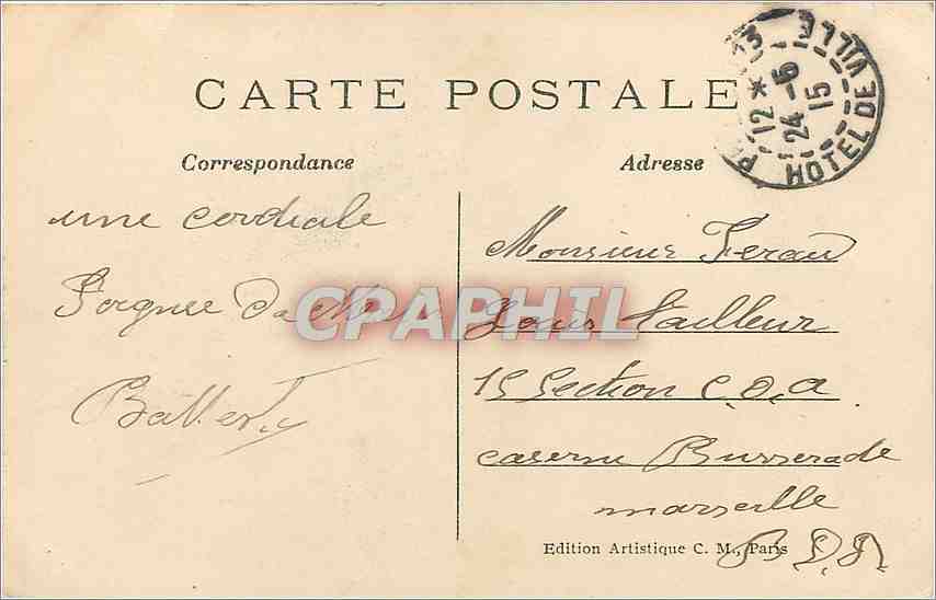 CPA Paris Le Pont St Michel  — Rückseite