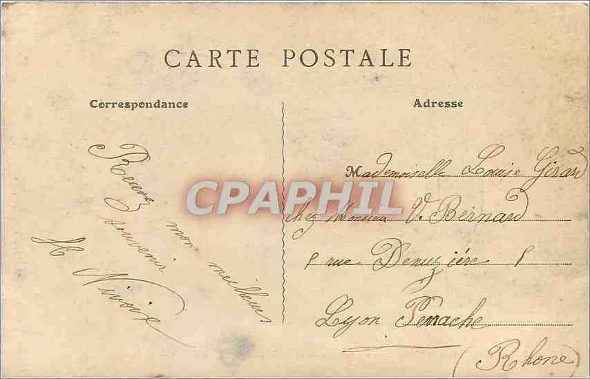 CPA Asnieres L'Avenue de Courbevoie et le Boulevard Saint Denis  — Rückseite