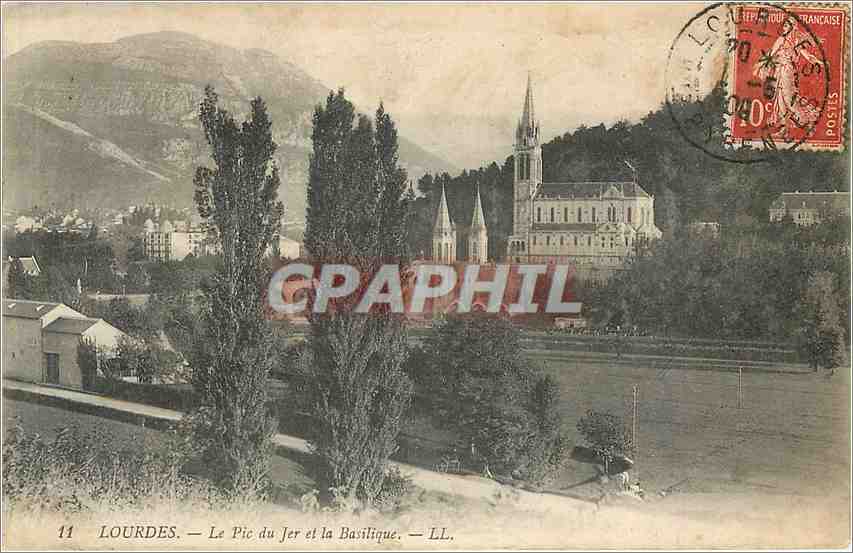 CPA Lourdes Le Pic du Jer et la Basilique 