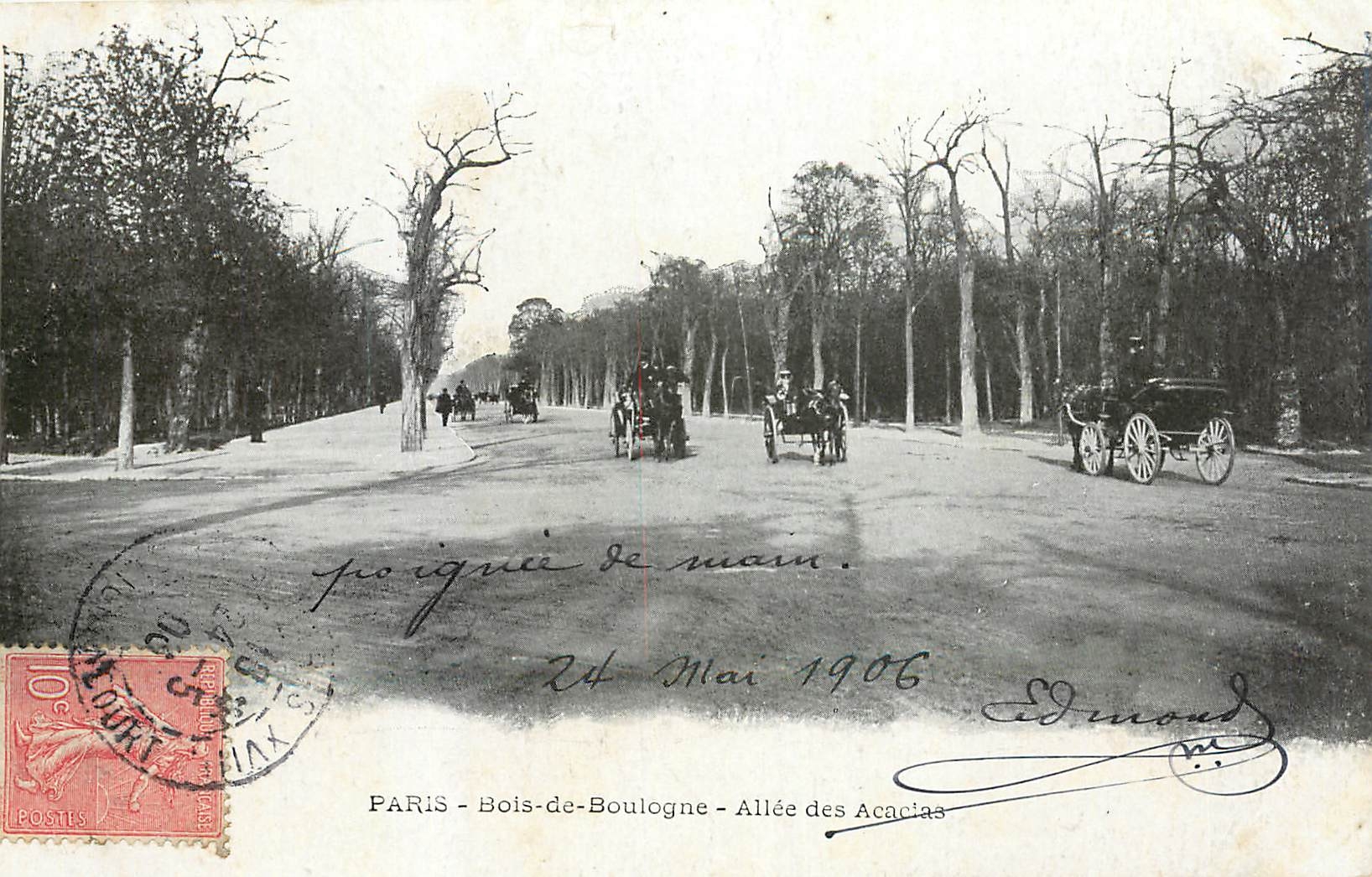 CPA Paris Bois de Boulogne Allee des Acacias 