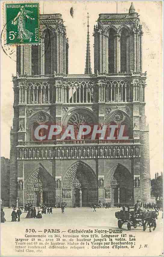 CPA Paris Cathedrale Notre Dame 
