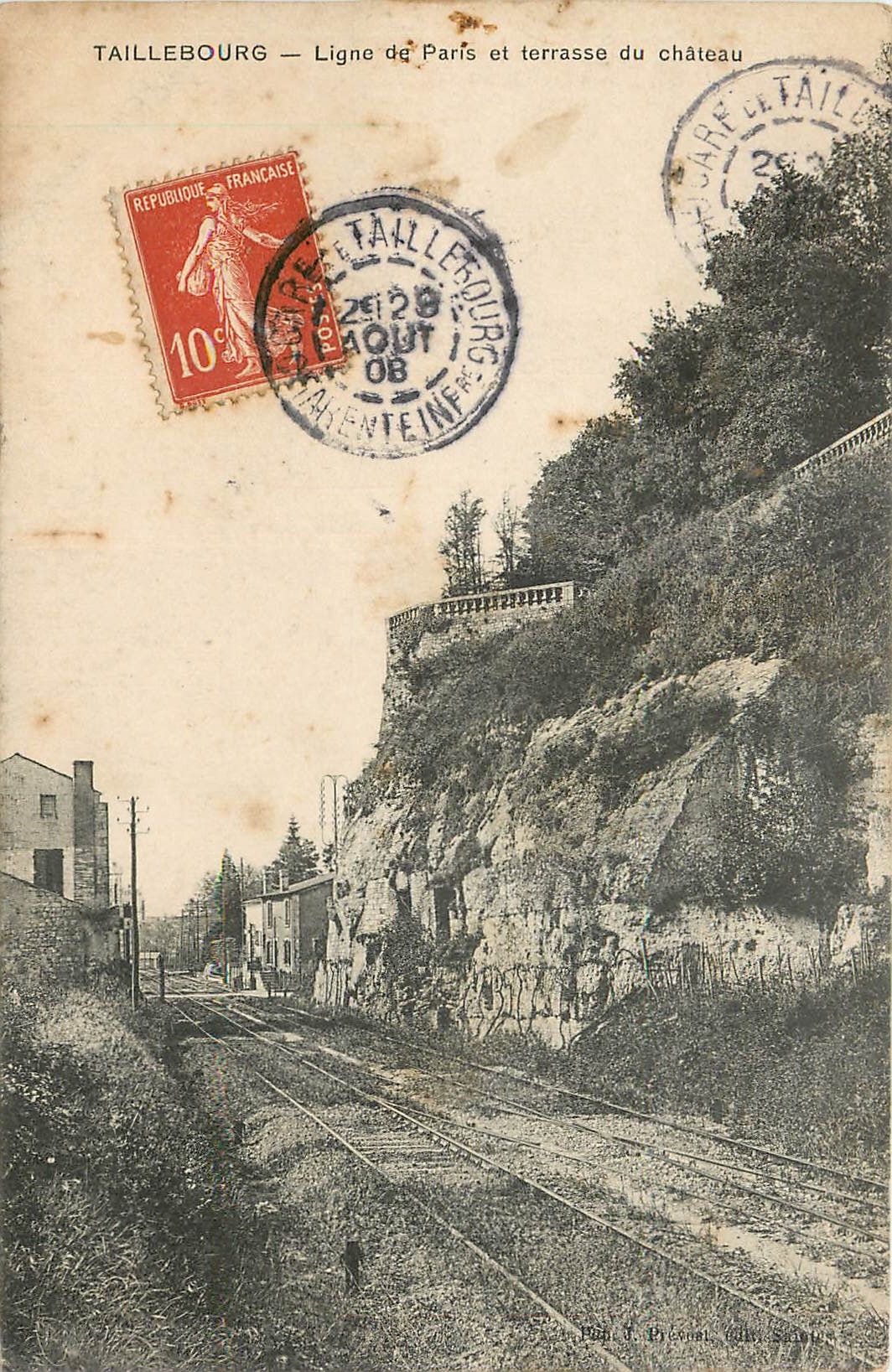 CPA Taillebourg Ligne de Paris et Terrasse du Chateau 