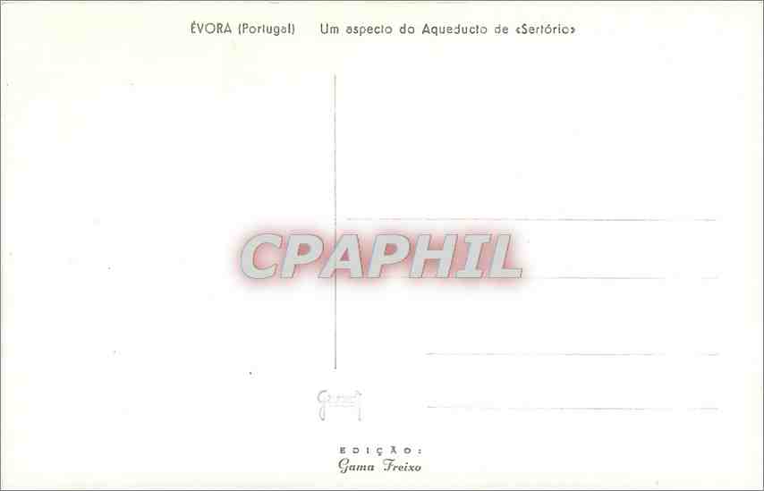CPA Evora Portugal Um aspecio do Aqueducto de Sertorio  — Back