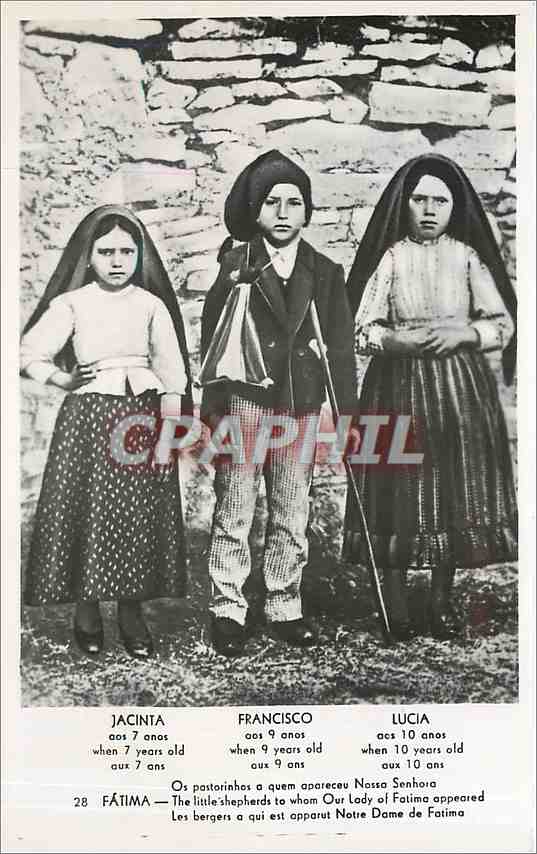 CPA Fatima Les Bergers a qui est oppirut Notre Dame de Fatima Folklore