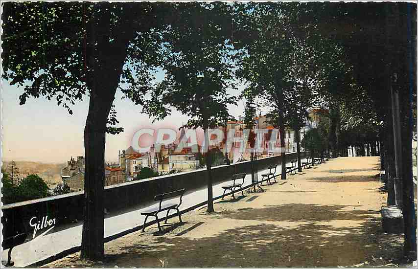 CPM Angouleme Rempart et vue sur le Quartier St Ausone 