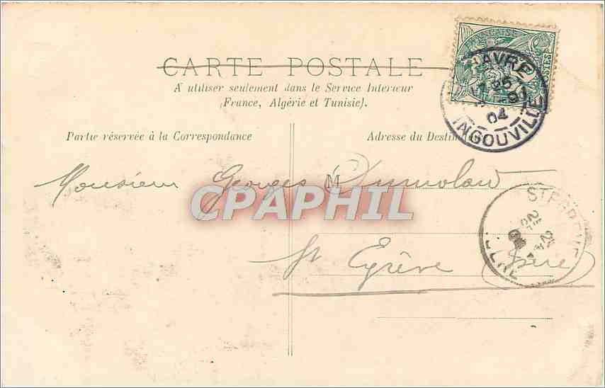 CPA Le Havre Le Grand Quai et L'Anse des Pecheurs Bateaux — Rückseite