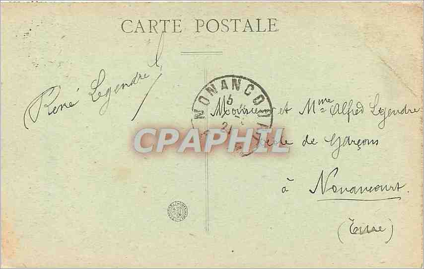 CPA Bordeaux Le Grand Theatre  — Verso