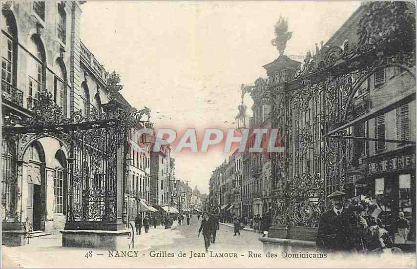 CPA Nancy Grilles de Jean Lamour Rue des Dominicains 