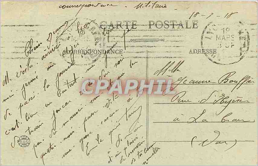 CPA Lyon Pont du Palais de Justice et Coteau de Fourviere  — Verso