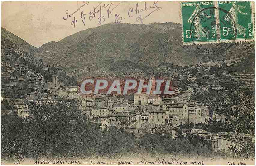 CPA Alpes Maritimes Luceram vue generale cote Ouest 