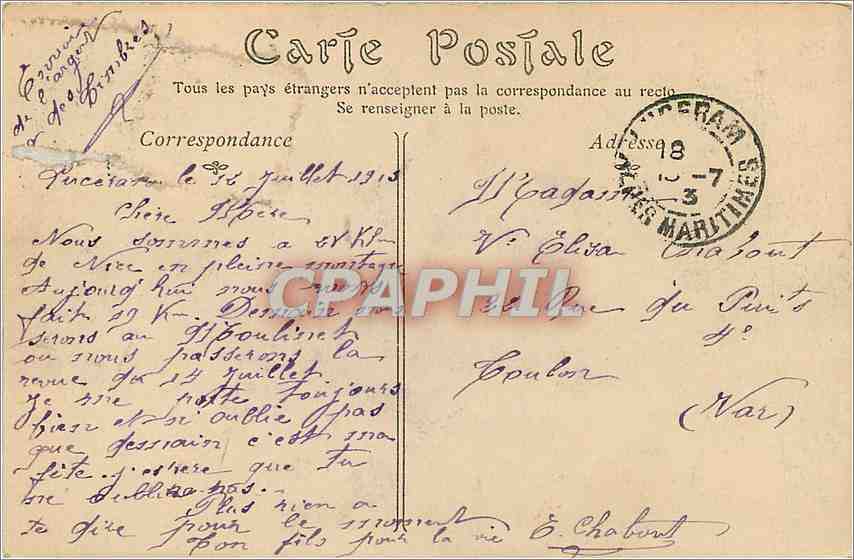 CPA Alpes Maritimes Luceram vue generale cote Ouest  — Rückseite