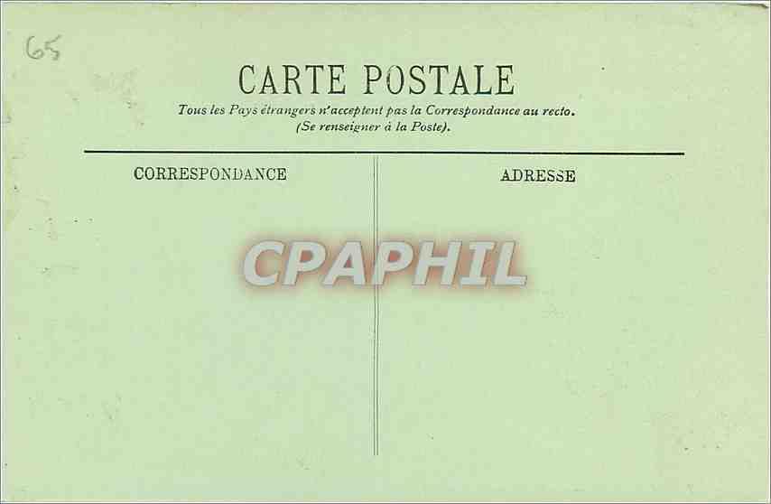 CPA Lourdes Le Chateau Fort  — Verso