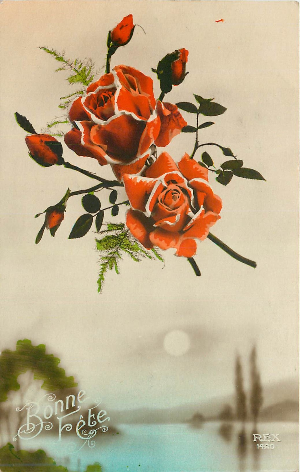 CPA Bonne Fete Fleurs