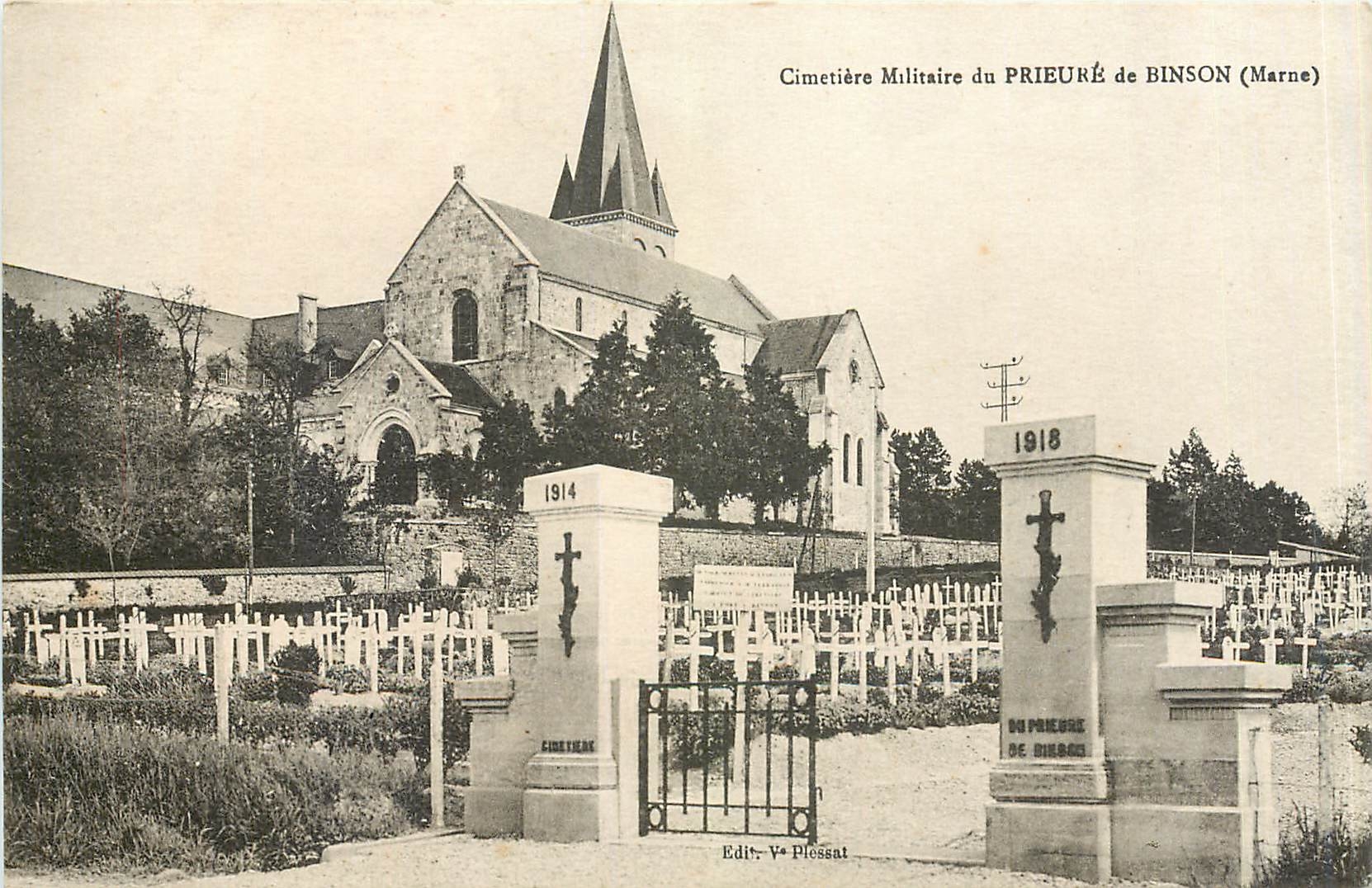 CPA Cimitiere Militaire du Priure de Binson Marne 
