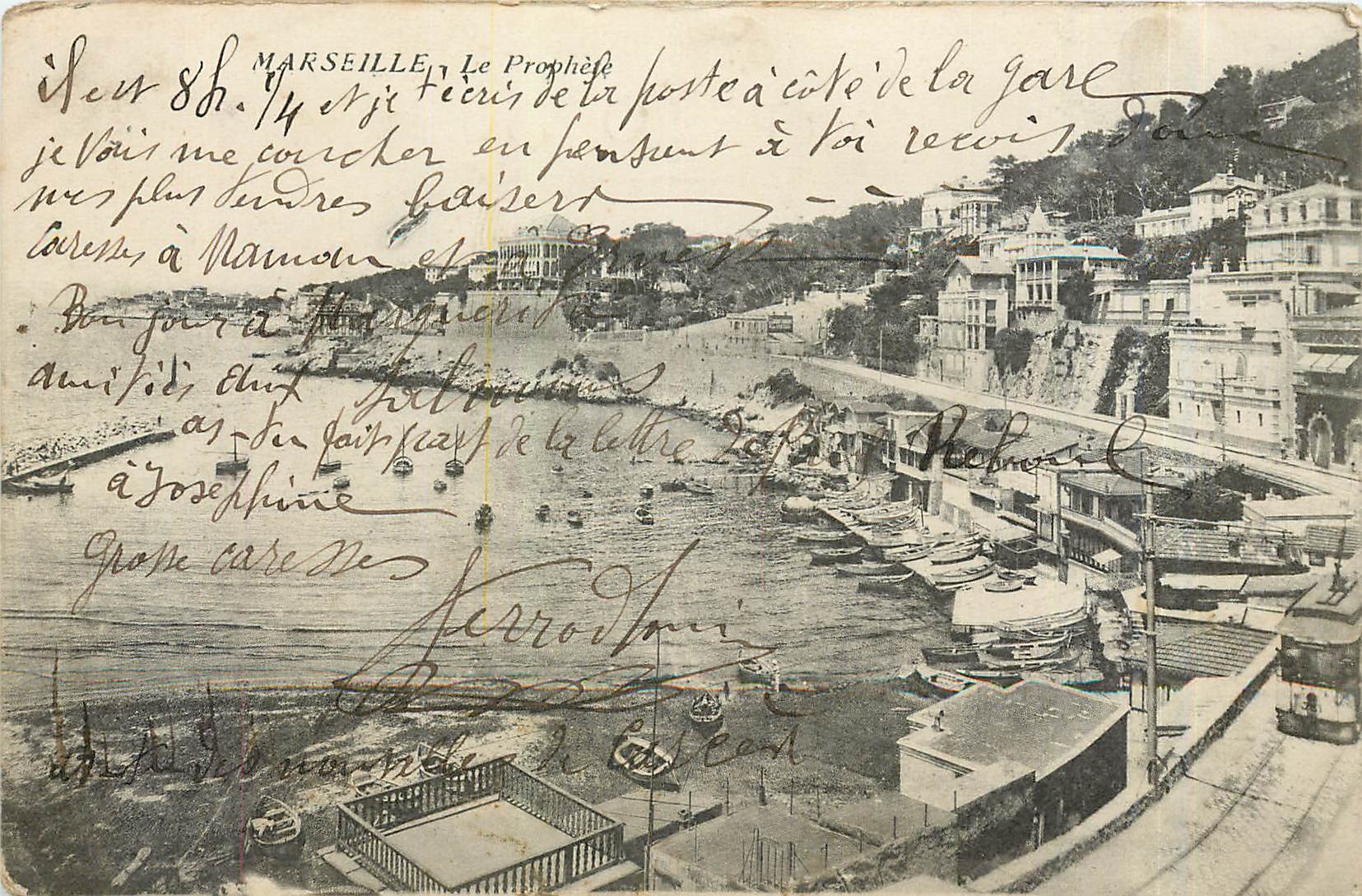 CPA Marseille Le Prophete Tramway