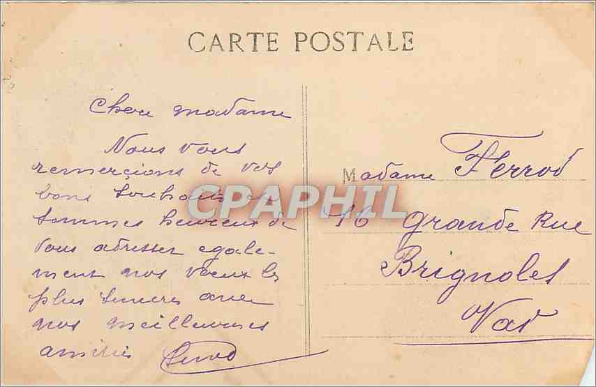 CPA Marseille La Cathedrale  — Verso