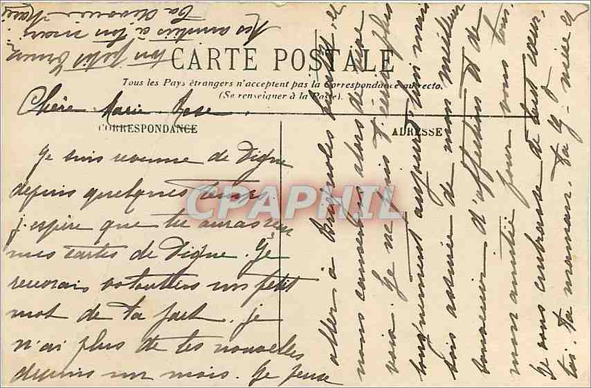 CPA Marseille Avant Port de la Joliette Phare — Verso