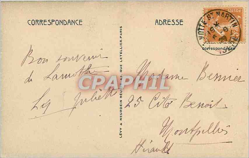 Les Viaducs de Loulla — Ligne de La Mure — LE DAUPHINE — n°261 — Verso