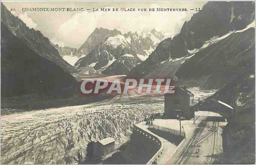 CPA Chamonix Mont Blanc La Mer de Glace vue de Montenvers 