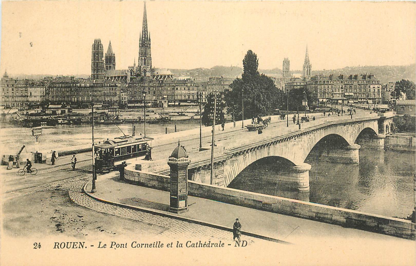 CPA Rouen Le Pont Corneille et la Cathedrale 