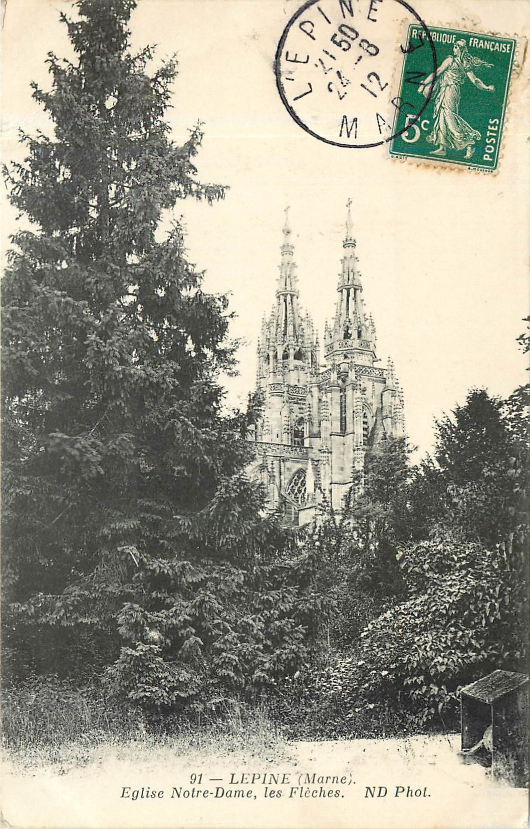 CPA Lepine Marne Eglise Notre Dame les Fleches 