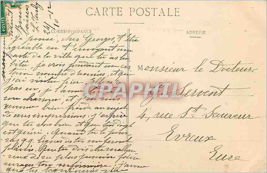 CPA Aix en Provence La Grande Fontaine  — Verso