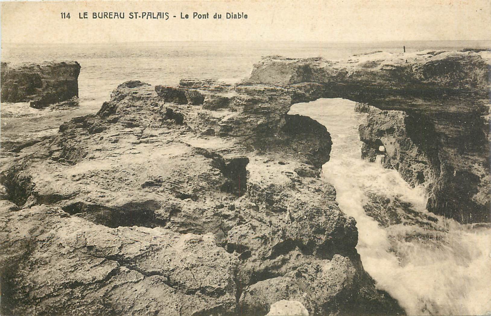 CPA Le Bureau St Palais Le Pont du Diable 