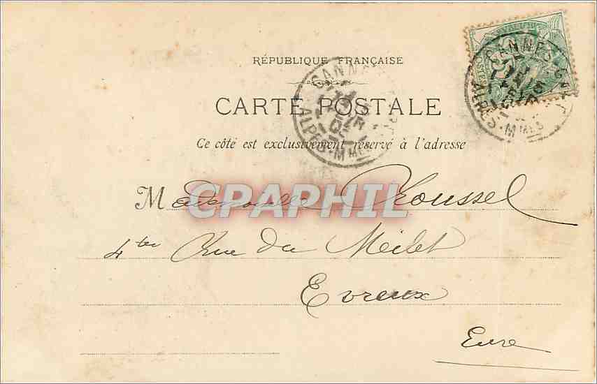 CPA Marseille Bateau de Peche rentrant au Port Bateau Phare — Rückseite