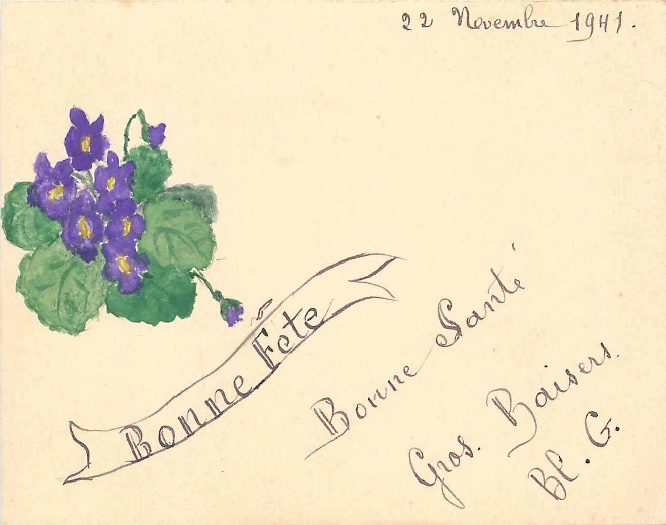 CPA Bonne Fete Fleurs