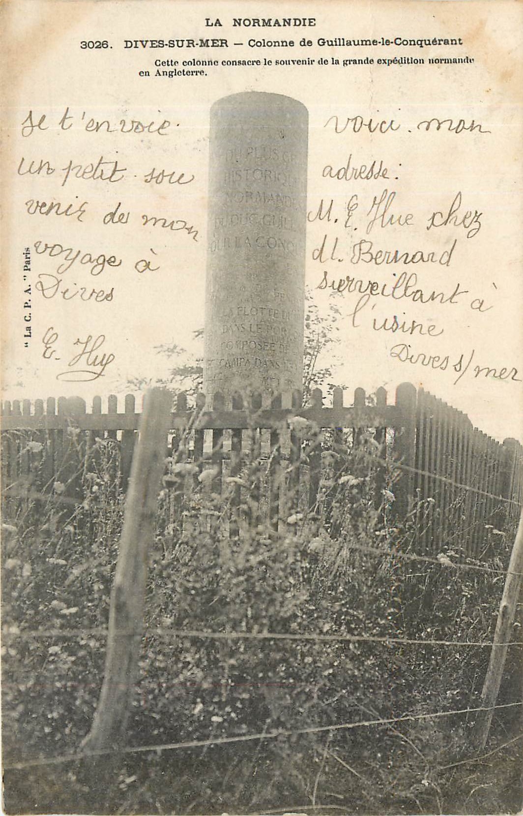 CPA Dives sur Mer Colonne de Guillaume le Conquerant 