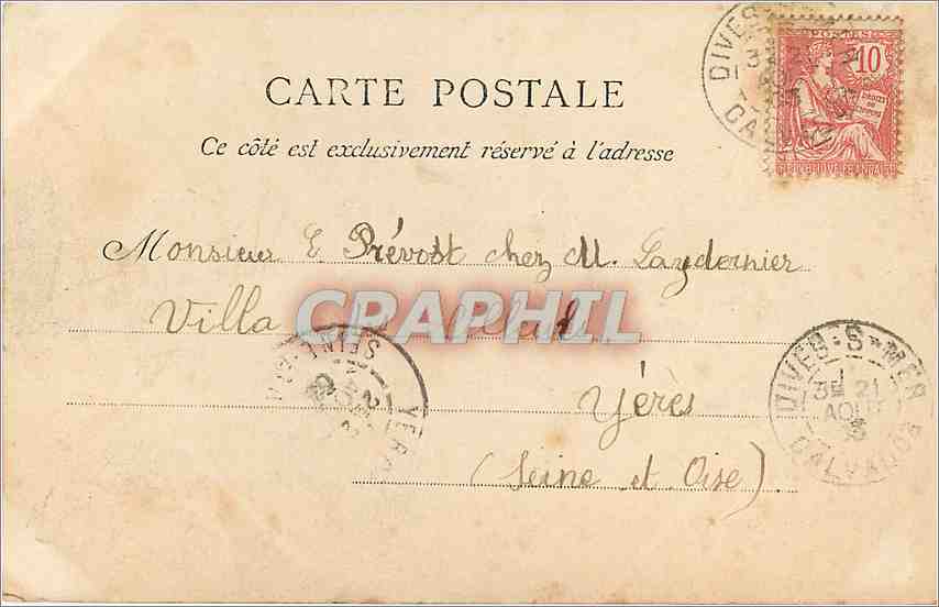 CPA Dives sur Mer Colonne de Guillaume le Conquerant  — Rückseite