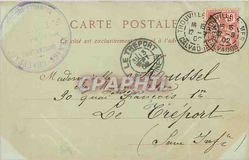 TROUVILLE-sur-MER — Die Promenade des Planches — anonymer Verleger, n°23 — Rückseite