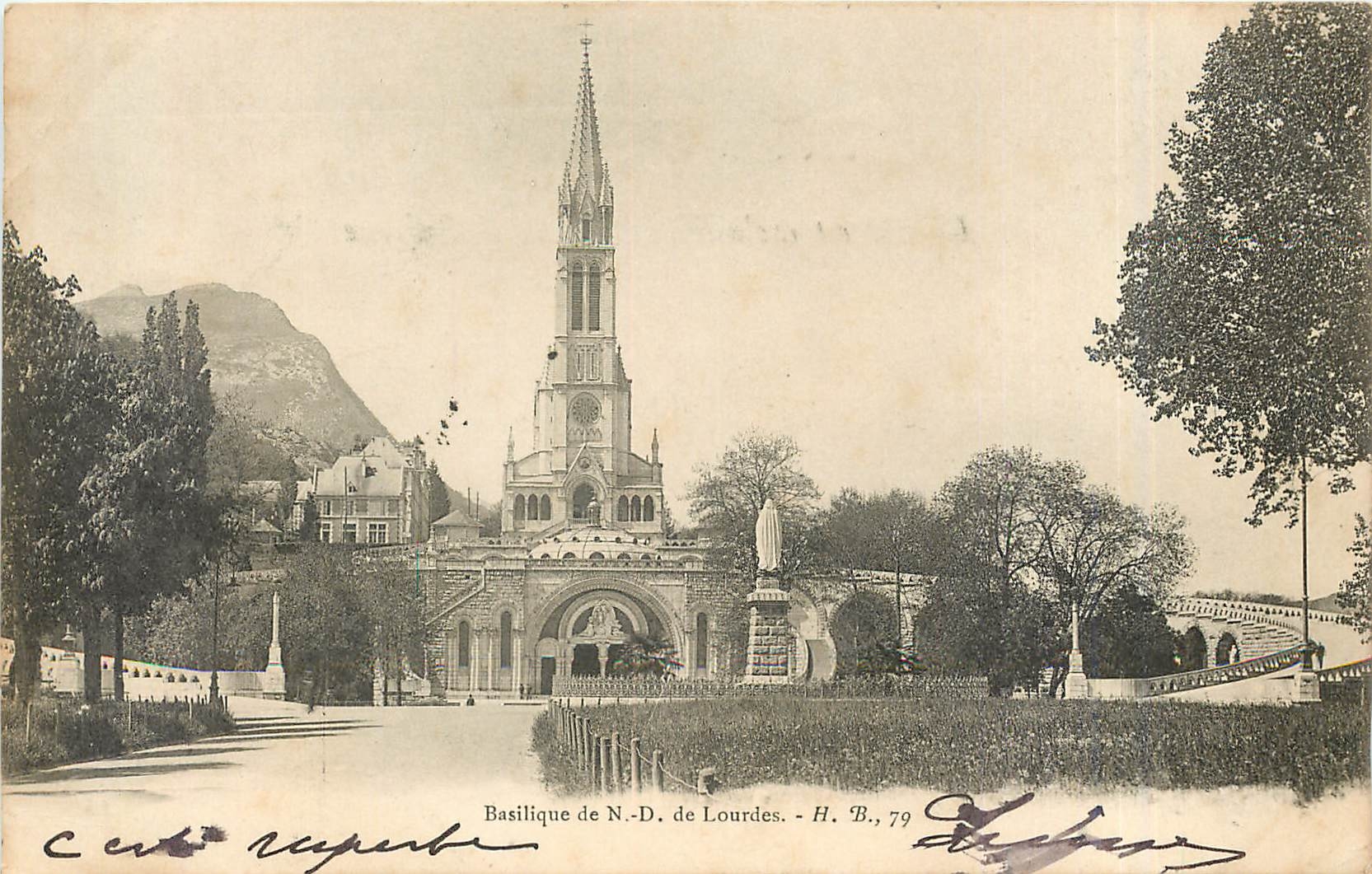 CPA Basilique de ND de Lourdes 