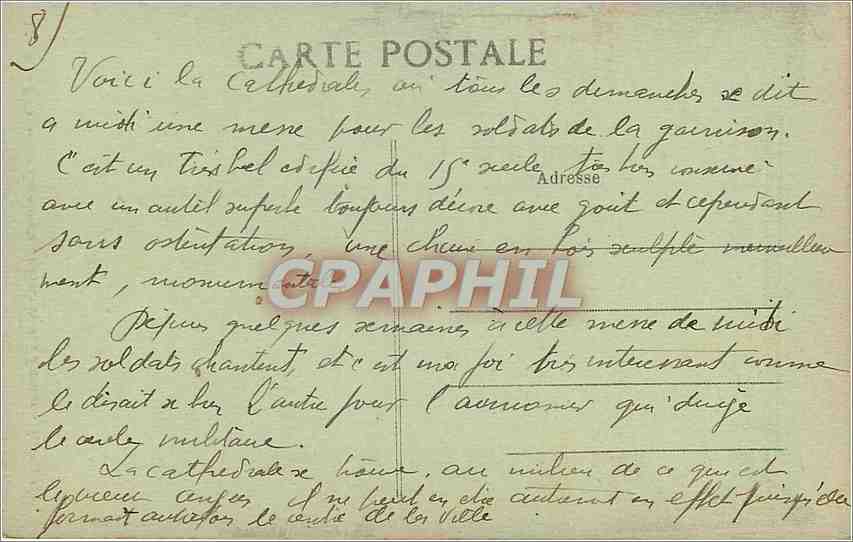 CPA Angers La Cathedrale St Maurice et l'Escalier  — Rückseite