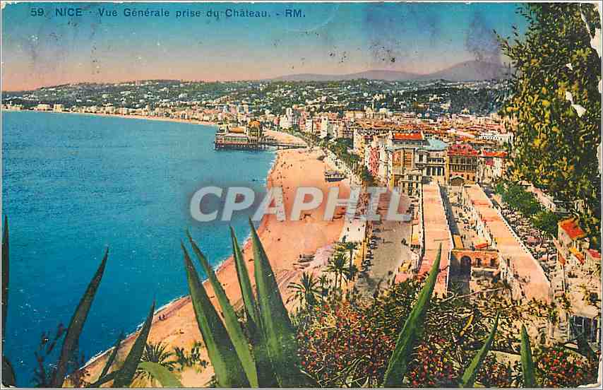 CPA Nice Vue generale prise du Chateau 