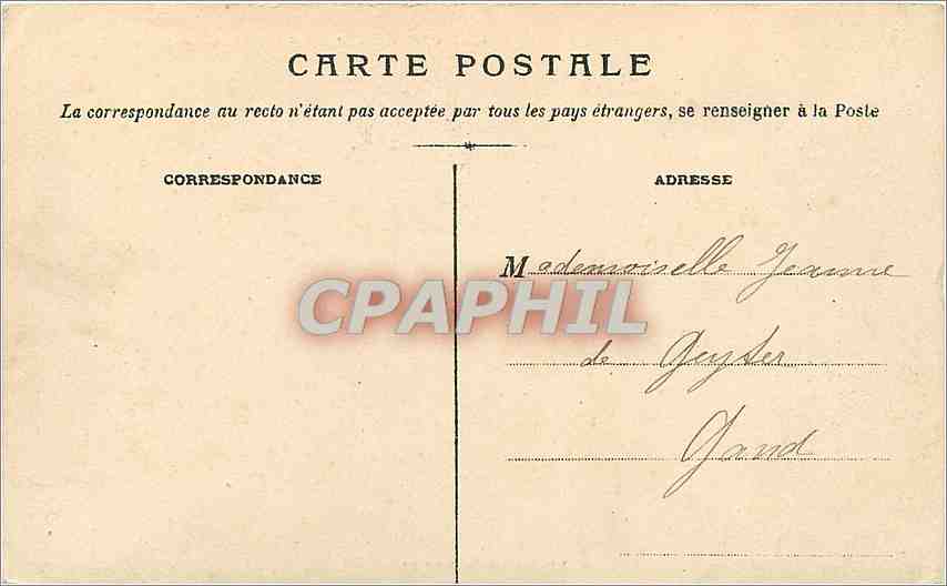 CPA Grenoble L'Eglise Saint Louis et la Rue Moliere  — Rückseite