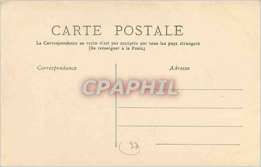 CPA Indre et Loire Chateaurenault La Tour de Carament  — Rückseite