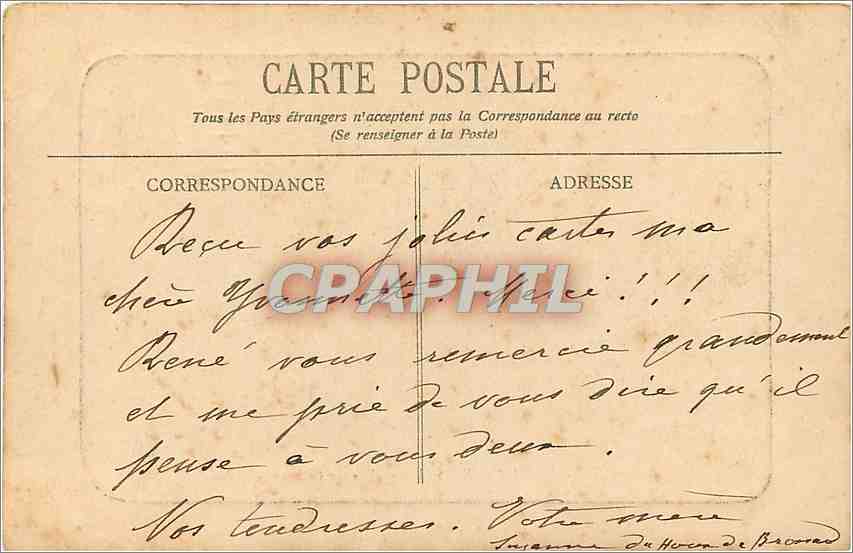 CPA Langeais I et L Le Chateau cote nord  — Verso