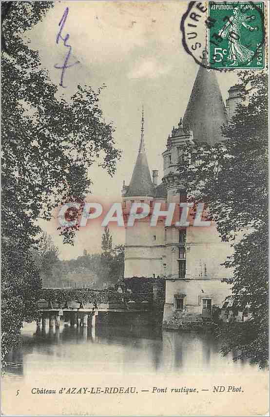 CPA Chateau d'Azay le Rideau Pont rustique 