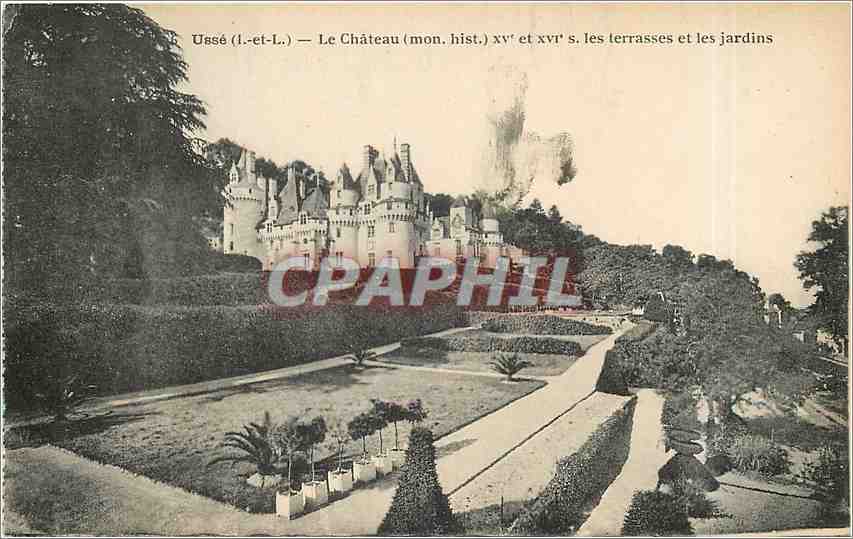CPA Usse I et L Le Chateau les terrasses et les jardins 