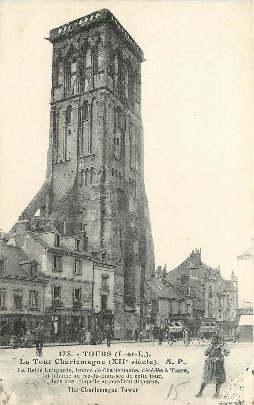CPA Tours I et L La Tour Charlemagne 