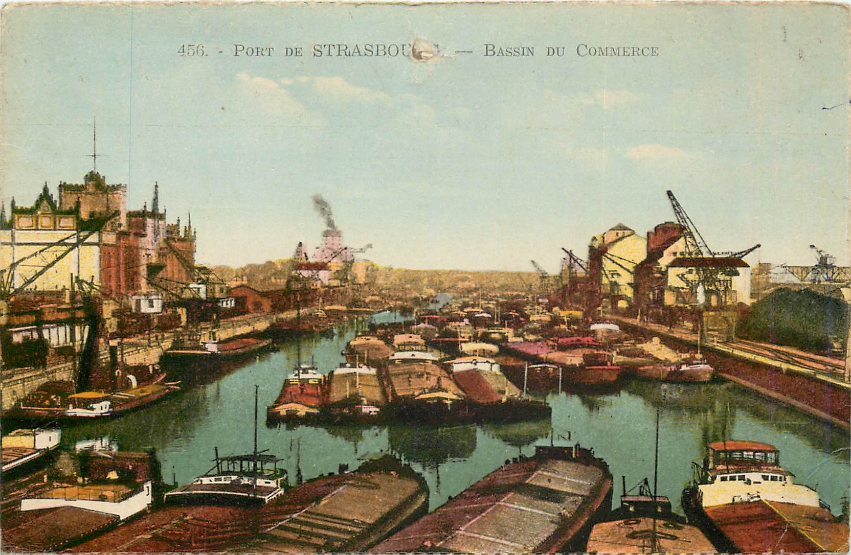 CPA Port de Strasbourg Bassin du Commerce Bateaux