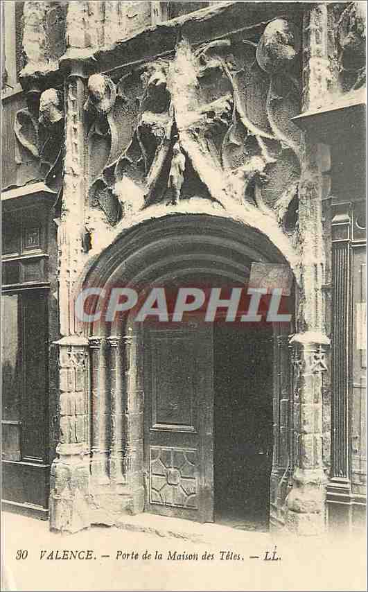 CPA Valence Porte de la Maison des Tetes 