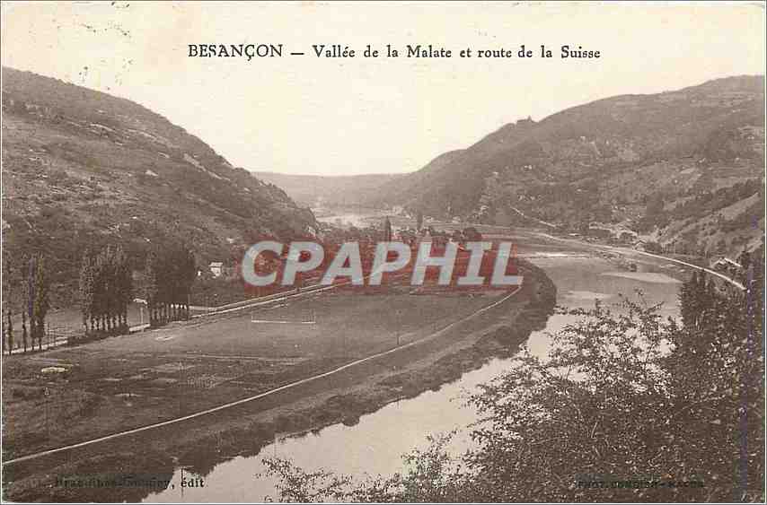 Besançon — Vallée de la Malate et route de la Suisse — Mazelitte & Mouney, édit.