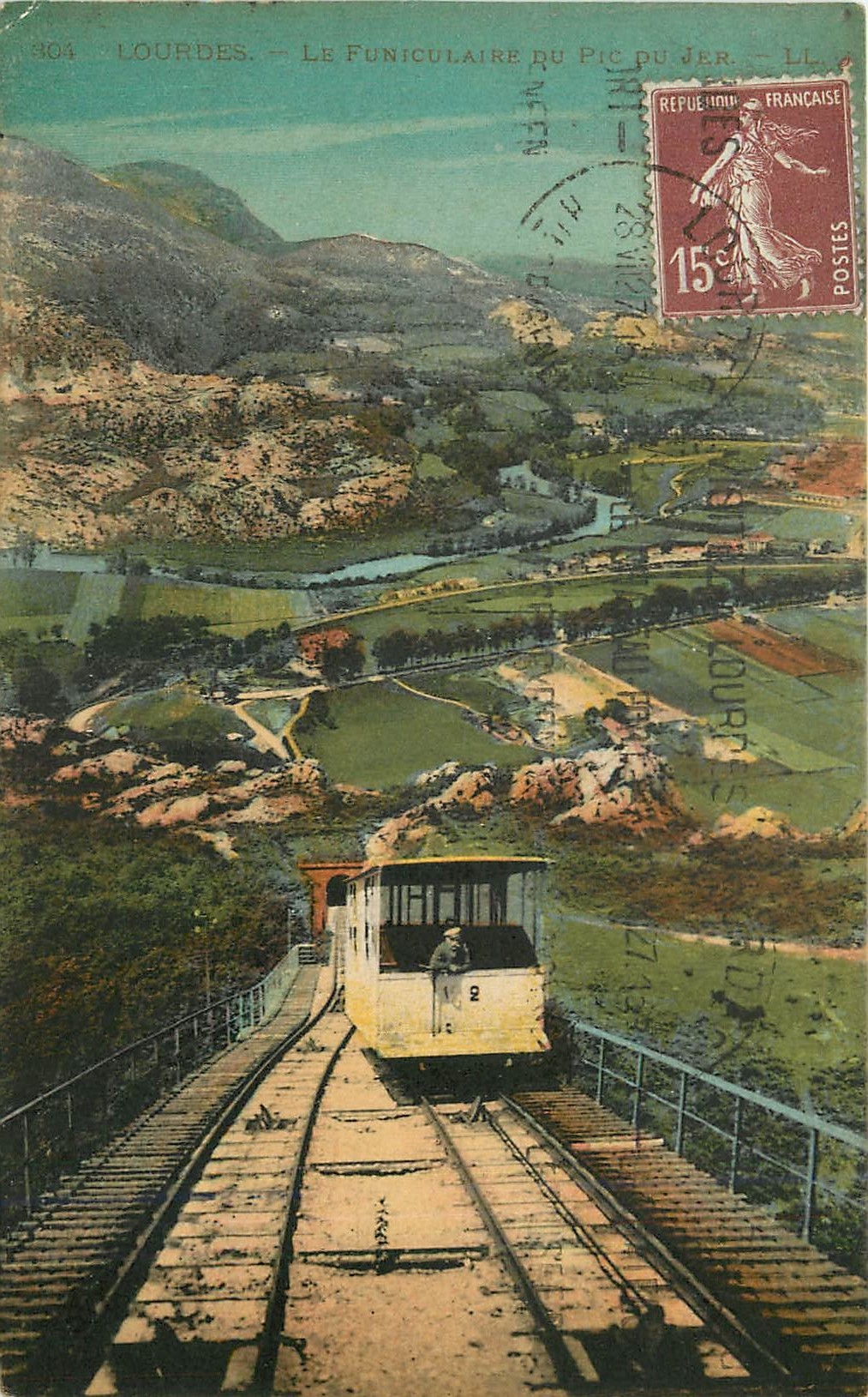 CPA Lourdes Le Funiculaire du Pic du Jer 