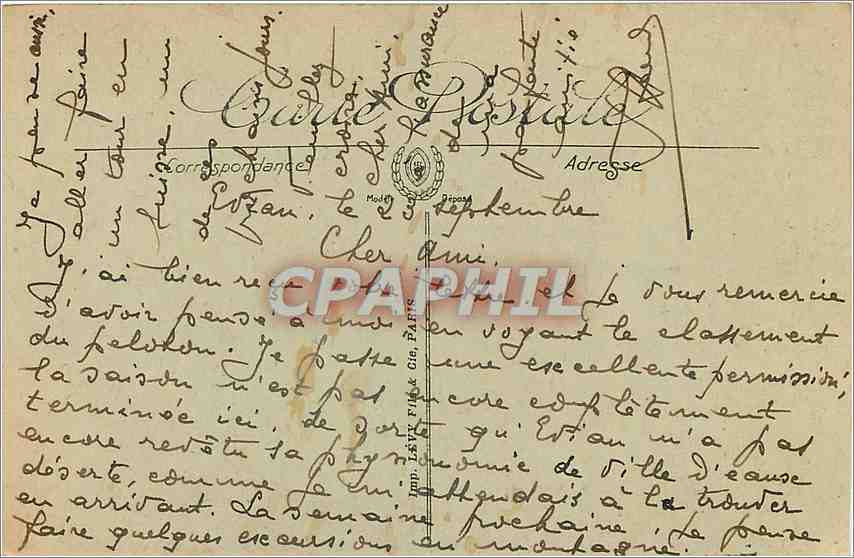 ÉVIAN-LES-BAINS — Le Port — Arrivée du Bateau — LL. — N° 83 — Reverso