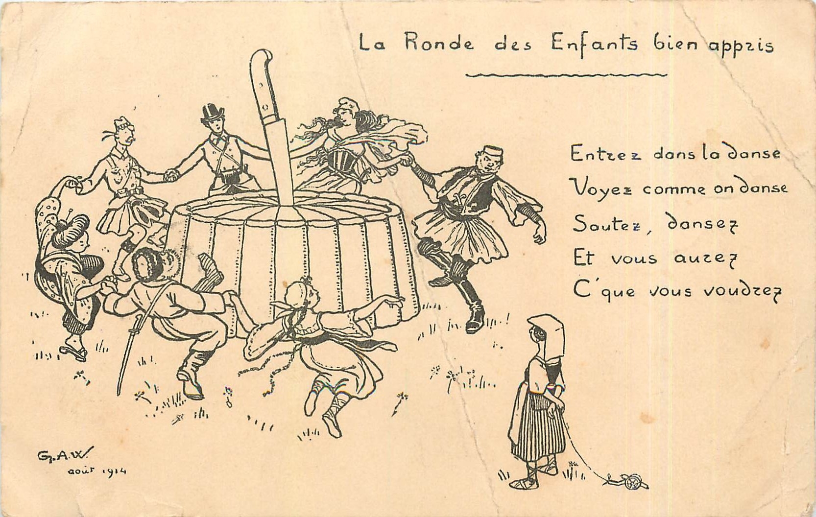 CPA La Ronde des Enfants Gien appzis 