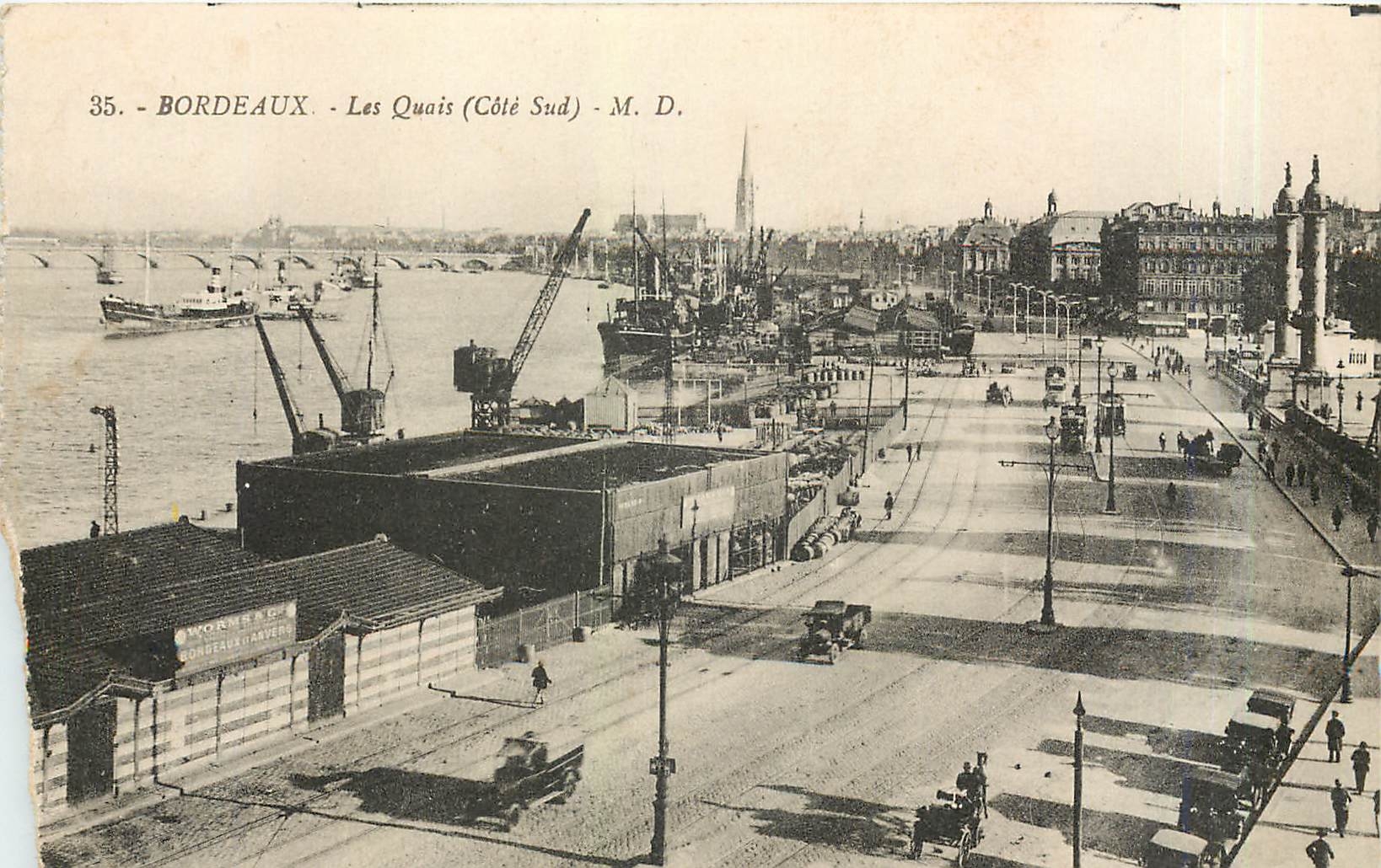 CPA Bordeaux Les Quais Cote Sud 
