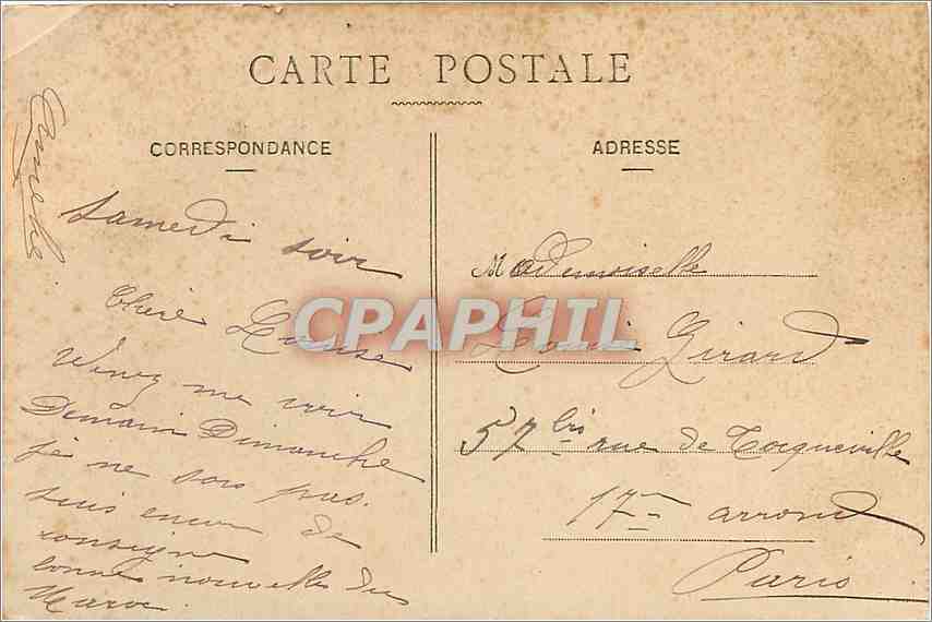 CPA Aix les Bains Vue Generale l'Eglise et le Lac du Bourget  — Rückseite