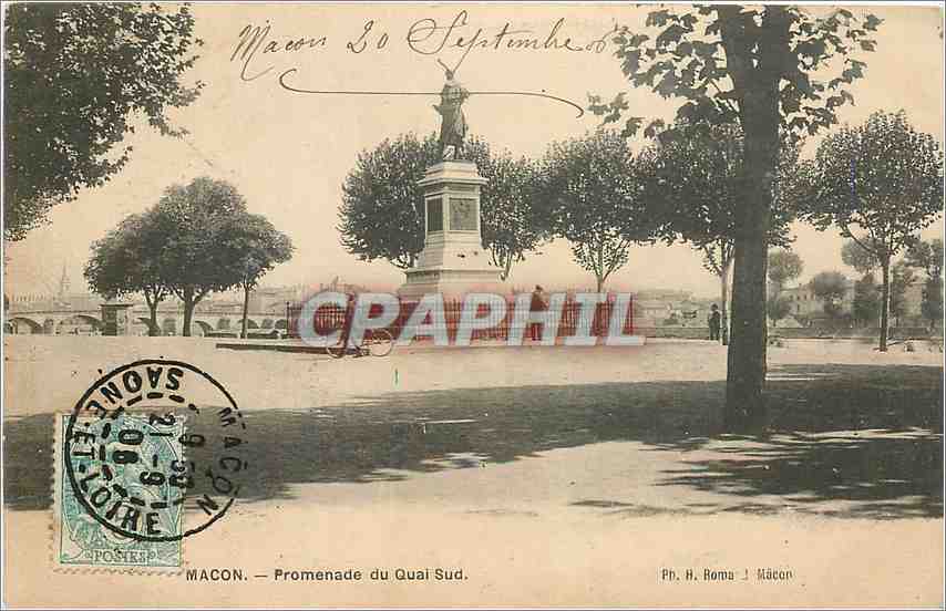CPA Macon Promenade du Quai Sud 